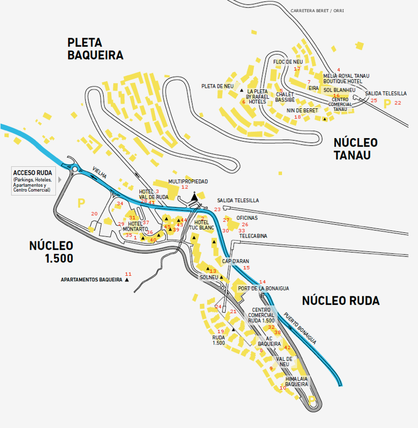 Baqueira Village Map   